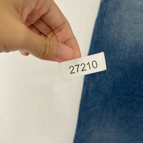 New Le Jean size 27 Straight Leg Distressed High Rise Mia Axel Destructed Wash - Picture 11 of 14